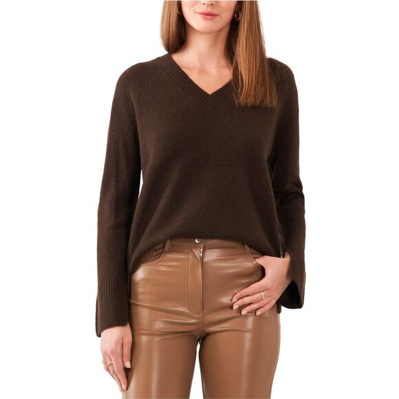 Vince Camuto Sweaters - Vince Camuto Womens Contrast V Neck Pullover Sweater, NWT